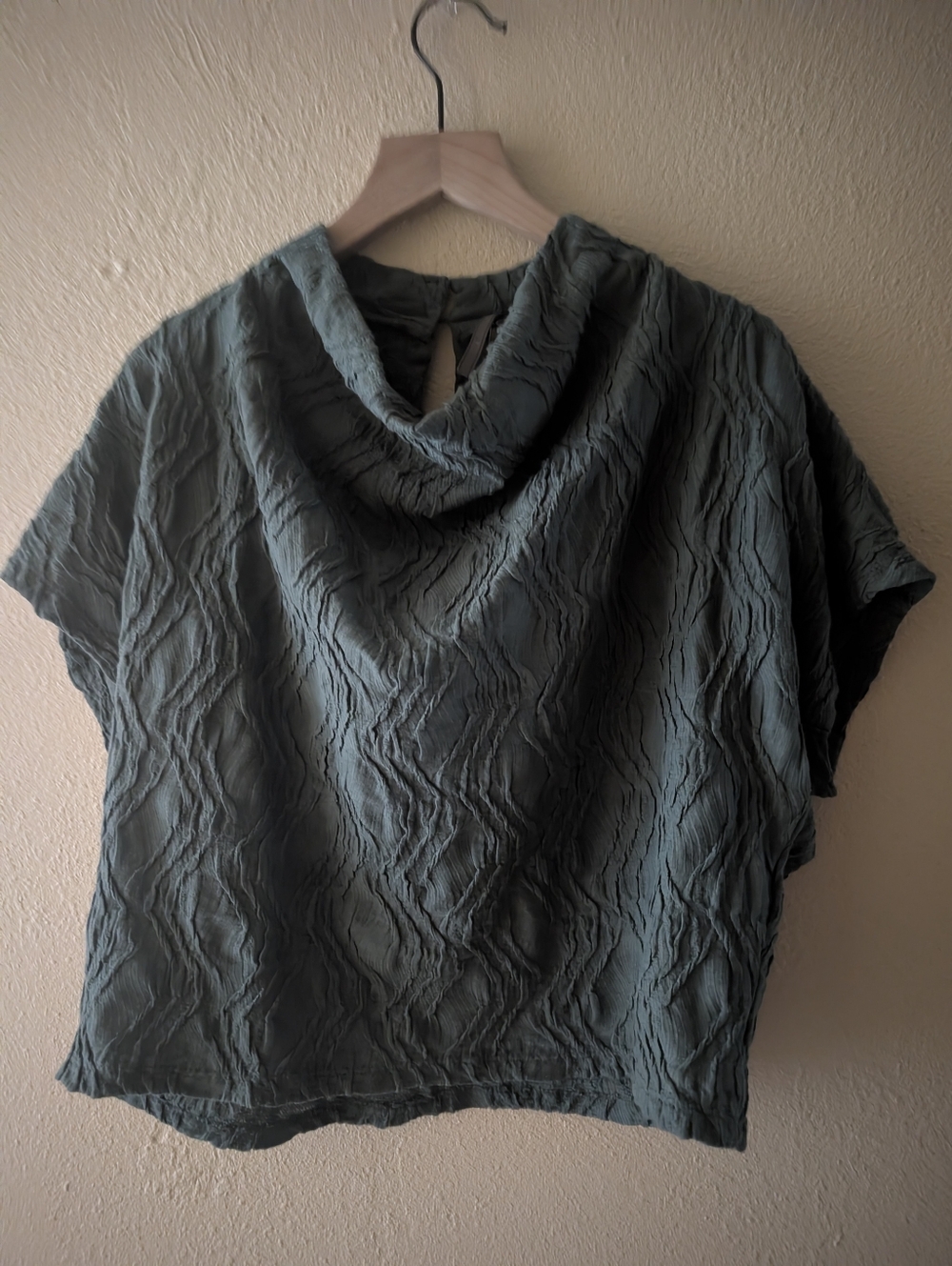 Anthropologie Sage Green Textured Top